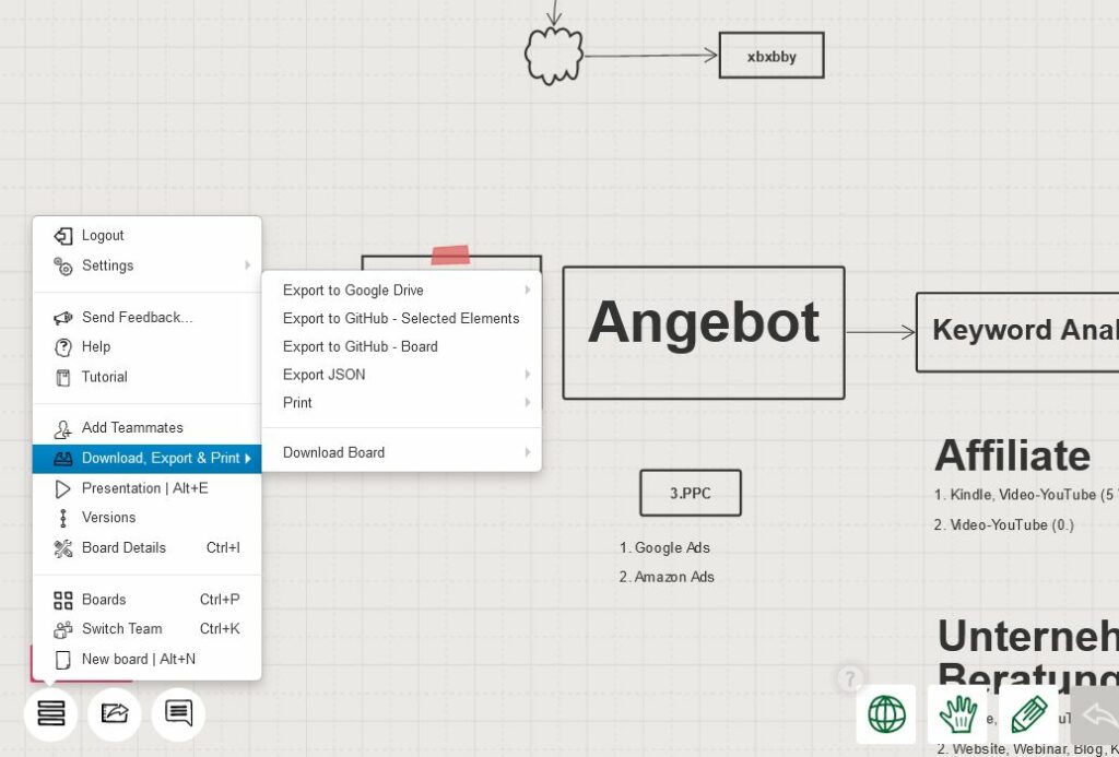 Whiteboard online von Sketchboard